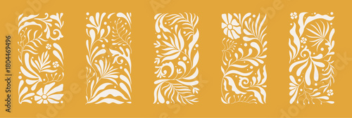 Retro groovy floral seamless pattern in wavy and naive style. Organic shapes, vibrant flowers print for poster, social media or packaging. Botanic vector illustration