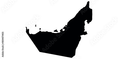 United arab emirates map outline Vector