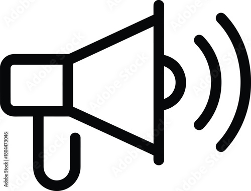 Megaphone icon vector illustration announcement loudspeaker symbol design eps silhouette
