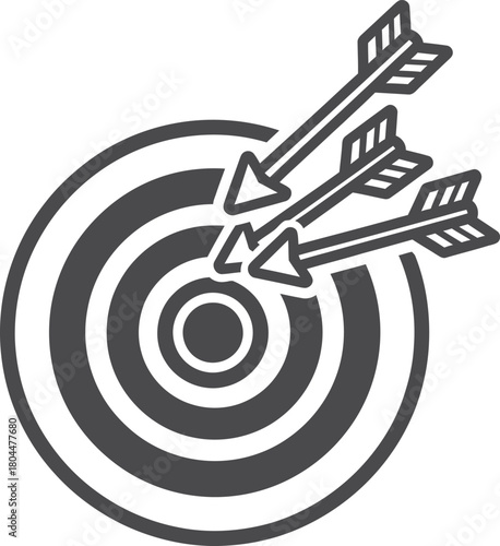 Target archery bullseye arrows concept success goal aim business strategy eps silhouette
