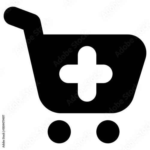 add to cart black icon