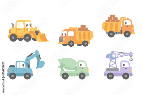 工事現場のかわいい車両