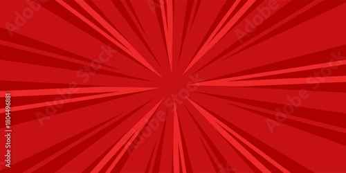 Sun rays Retro vintage style on red background, Sunburst Pattern Background. Rays. Summer Banner Vector illustration