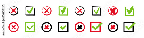 Checkboxes with ticks in different styles. Vector isolated outlined, filled and gradient check marks. Task management UI and to do lists, forms and apps, planners and productivity templates