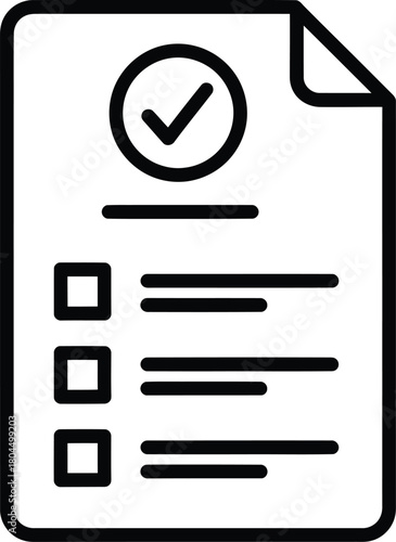 Checklist icon vector design checkmark symbol survey form questionnaire eps silhouette
