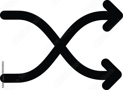 Download shuffle icon vector illustration random play symbol graphic eps silhouette