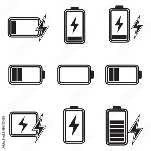 battery charging sign and level