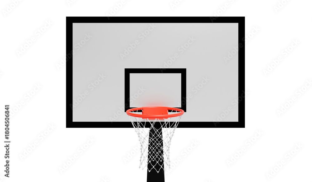 Fototapeta premium Basketball board with basket, transparent background