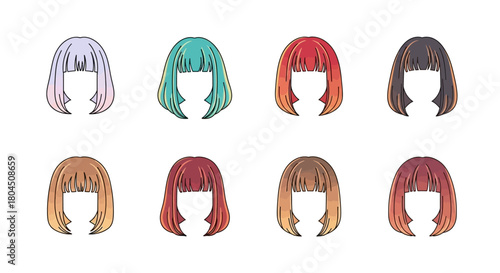 Colorful Wig Collection A Variety of Styles and Colors 3.