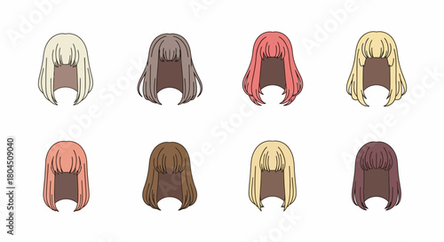 Anime Hair Styles A Colorful Collection of Wigs 1.