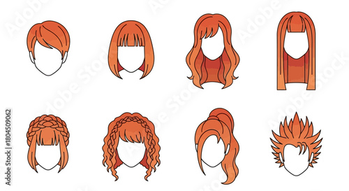 Diverse Red Hair Styles A Collection of Womans Haircuts.