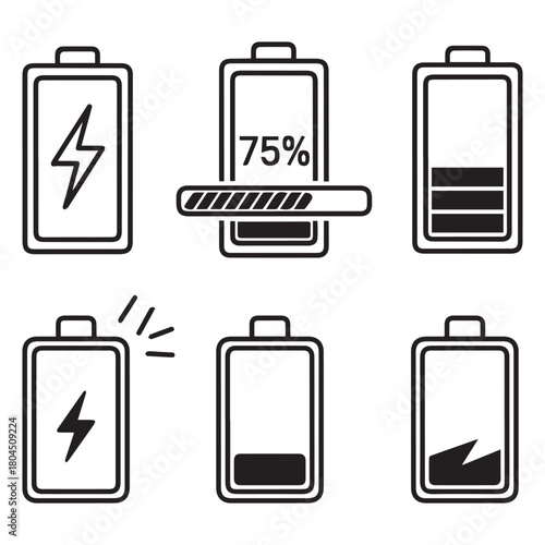 battery charging sign and level