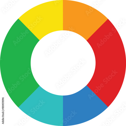 Vibrant multi-color segmented ring chart for data visualization