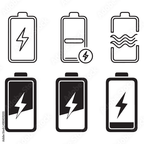 battery charging sign and level