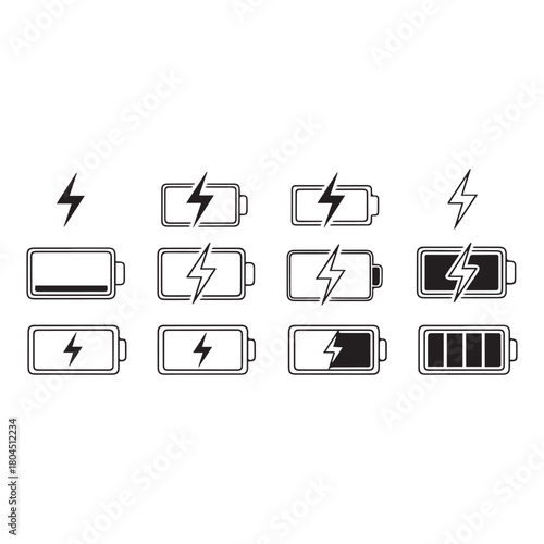 battery charging sign and level