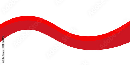 Vector red line background curve element with white space for text and message design, overlapping layers, vector. eps10