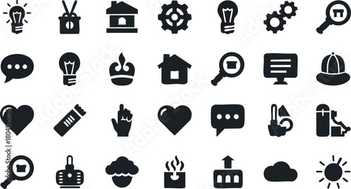 Creative Vector Icons Collection Essential Design Elements for Various Projects