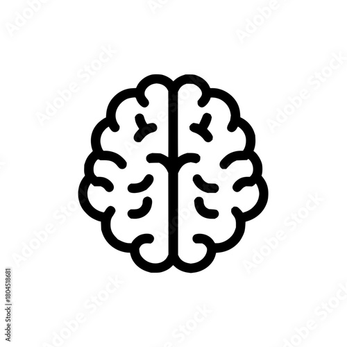 Brain health illustration for mental wellness and cognitive function awareness campaign design element vector