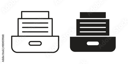 Archive icon symbol. Illustration for web and mobile app. Line and solid style
