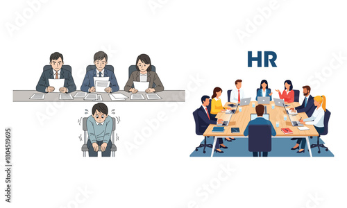 Job interview process from applicant to hiring