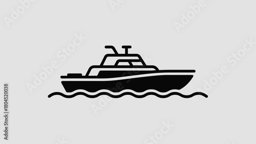 Family Silhouette in Simple Elegant Black on White Background with High Contrast for Family Themes