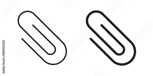 Clip icon symbol. Illustration for web and mobile app. Line and solid style