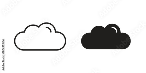 Cloud icon symbol. Illustration for web and mobile app. Line and solid style