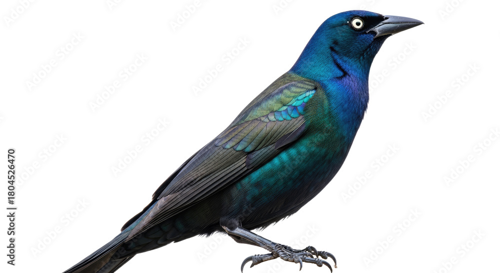 Obraz premium Colorful Exotic Bird with Vibrant Blue and Green Plumage.