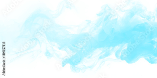 abstract blue smoke is floating on the white background as dynamic business concept smoke background.