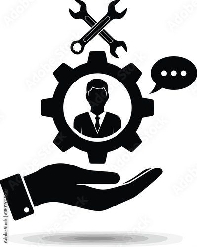 Technical support service assistance help desk maintenance and solutions eps silhouette