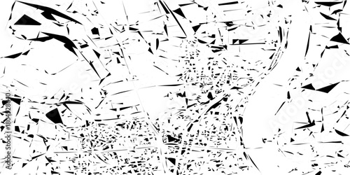 abstract crumbled and geometric shapes concept Broken glass texture with shattered crack details creating dramatic fractured patterns for modern design backgrounds.