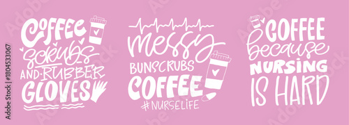 Funny hand drawn doodle lettering quote about Nurse. Lettering for t-shirt design, mug print, bag print, clothes fashion. 100% hand drawn vector image.