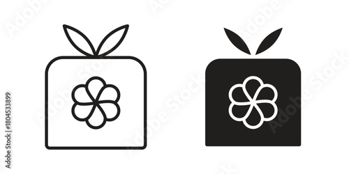 Furoshiki icon symbol. Illustration for web and mobile app. Line and solid style