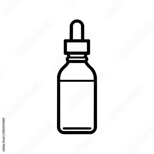 Essential oil bottle with dropper vector illustration for aromatherapy and skincare product design element
