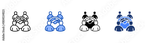 Performance icon set multiple style collection