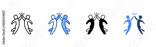 Enthusiasm icon set multiple style collection