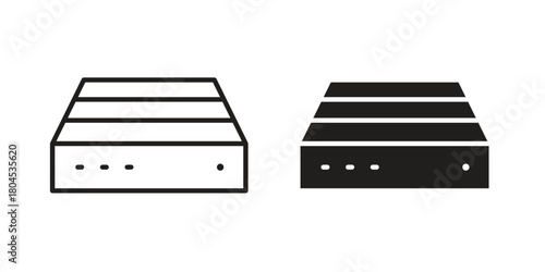 Hard Disk icon symbol. Illustration for web and mobile app. Line and solid style