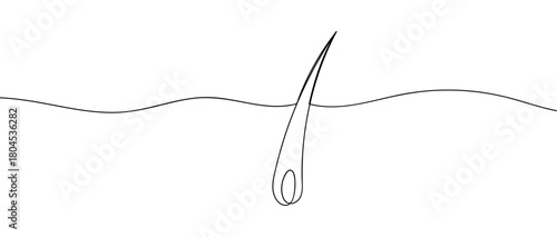 Pore ​​model in a single continuous line simple linear style. Editable stroke.