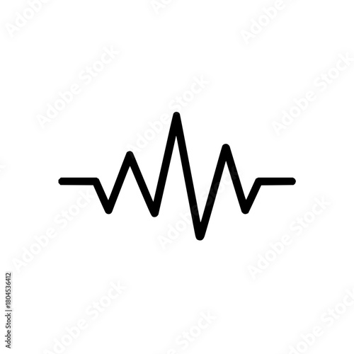 Heartbeat pulse rhythm ekg lifeline signal wave medical cardiology health monitor frequency diagram vector icon