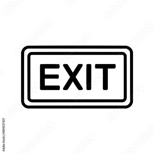 Exit sign vector illustration for emergency escape route guidance and safety protocols in buildings and public areas