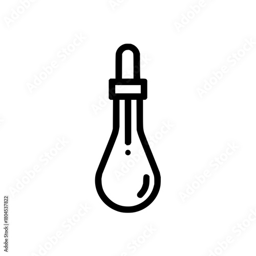 Essential oil dropper vector icon for aromatherapy and skincare products design and beauty industry uses