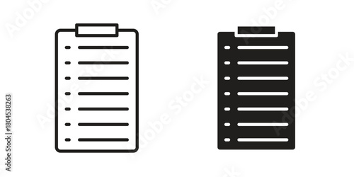 List icon symbol. Illustration for web and mobile app. Line and solid style