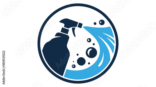 Cleaning spray bottle emblem