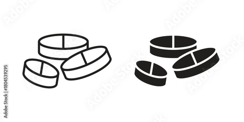 Medicine icon symbol. Illustration for web and mobile app. Line and solid style