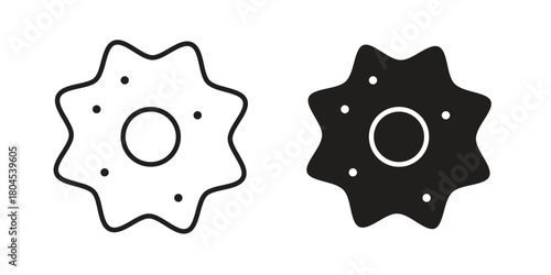 Microorganism icon symbol. Illustration for web and mobile app. Line and solid style