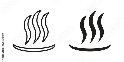 Onsen icon symbol. Illustration for web and mobile app. Line and solid style