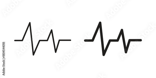 Pulse icon symbol. Illustration for web and mobile app. Line and solid style