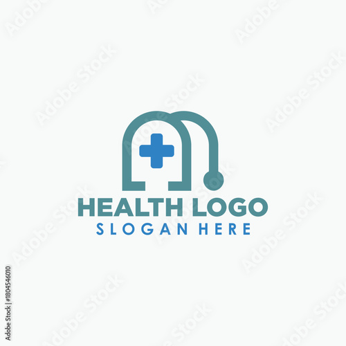 stethoscope logo concept vector, medical icon design vector