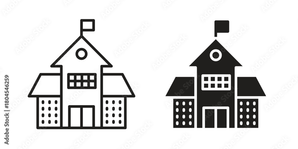 Fototapeta premium school icon symbol. Illustration for web and mobile app. Line and solid style