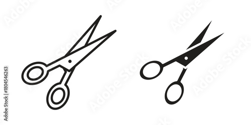Scissors icon symbol. Illustration for web and mobile app. Line and solid style